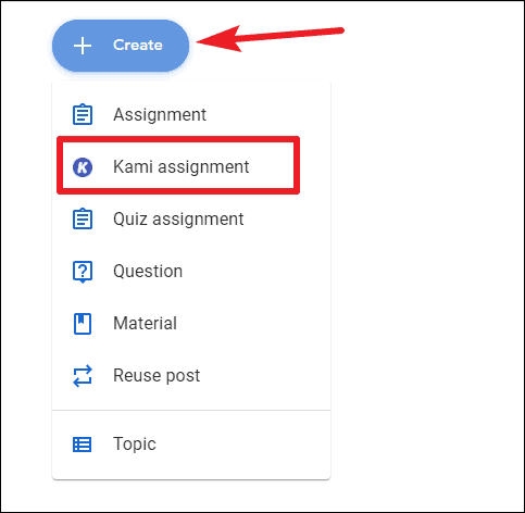 how to submit an assignment on kami