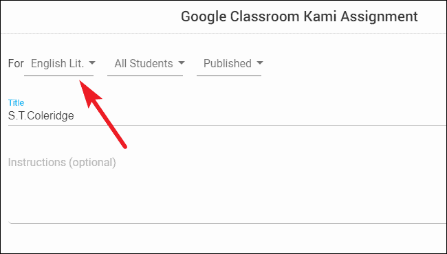 how to submit an assignment on kami