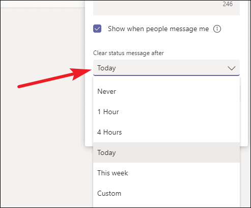 what is presenting status in teams