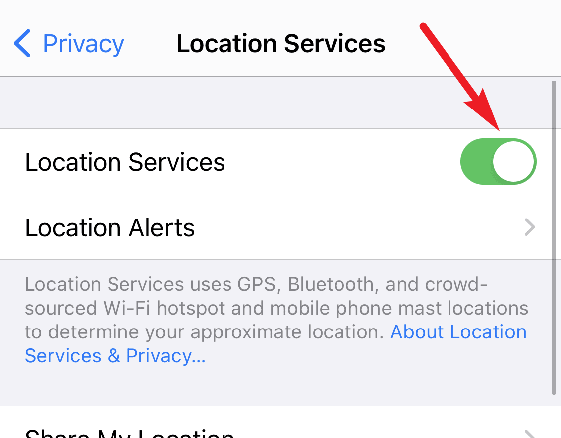 Why does it say Location Services not available?