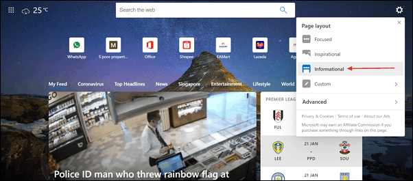 How to Change or Set Home Page on Microsoft Edge