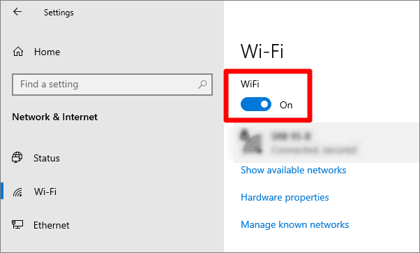 how to solve the wifi problem in windows 10