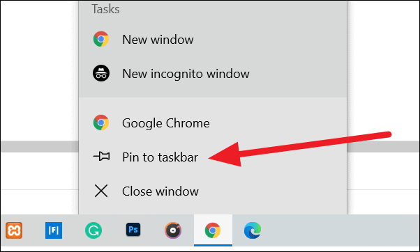 How To Pin Google To Taskbar