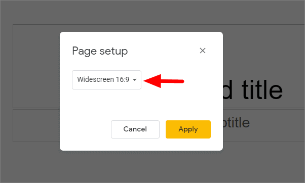 google slides presentation size