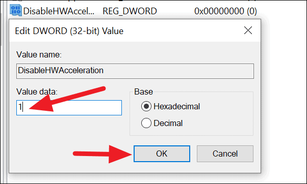 Disable hardware acceleration