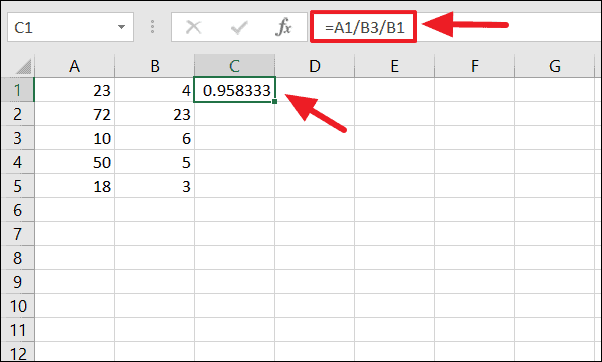 How To Divide In Excel 