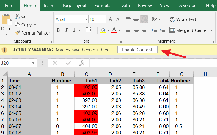 How To Enable Macros In Excel 7281