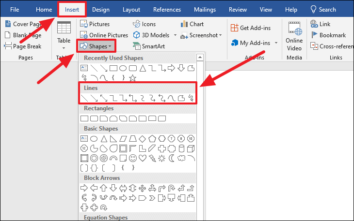 How To Insert A Decorative Line In Word 2019