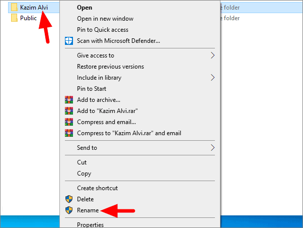 How to rename user folder Windows 10. Renamed user