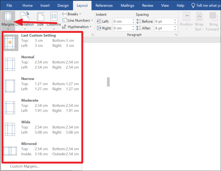 microsoft word essay margins