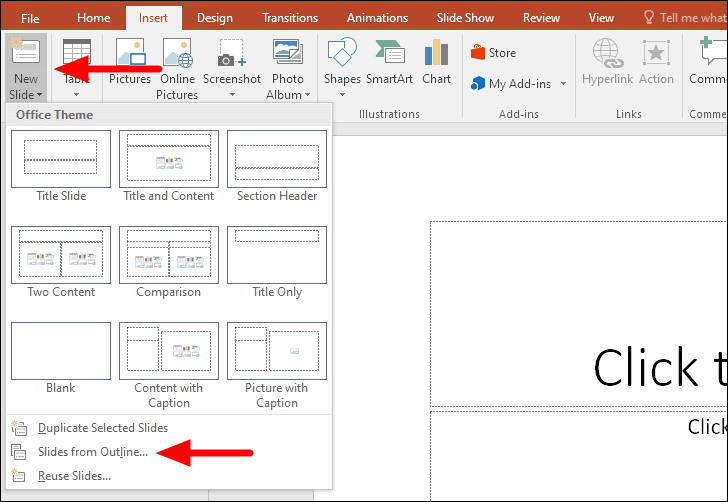 how to make presentation in word