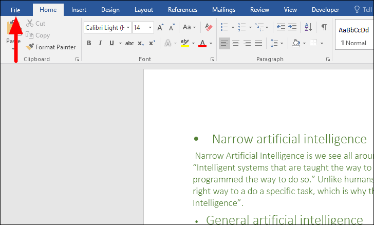 how to change powerpoint presentation to word document