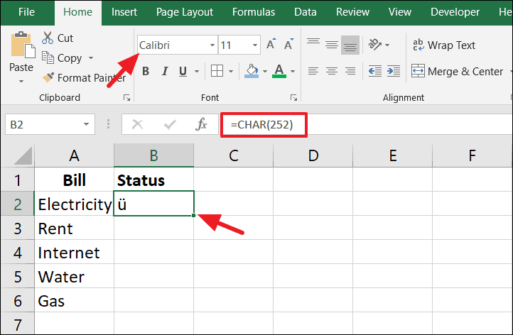 How to Automate or Insert a Tick or a Cross Mark on Microsoft