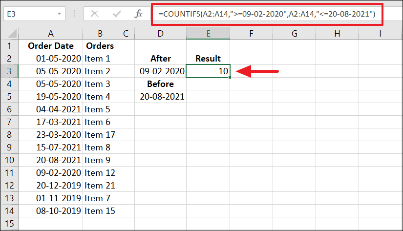 How to Use COUNTIF in Excel