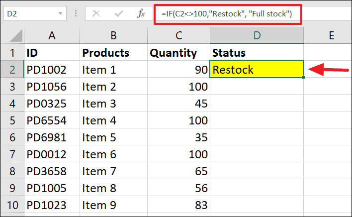 how-to-use-not-equal-to-in-excel