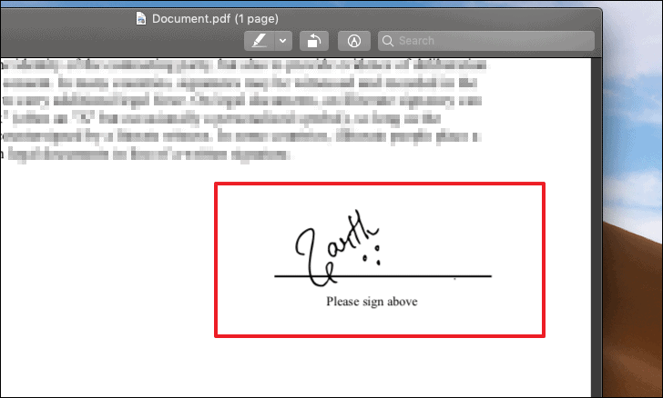 digitized signature