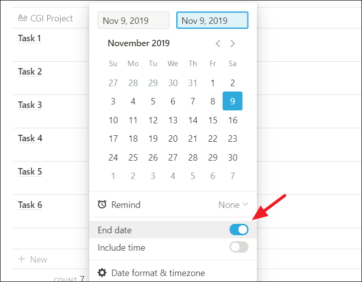 How to Calculate Days Between Start and End Date on Notion