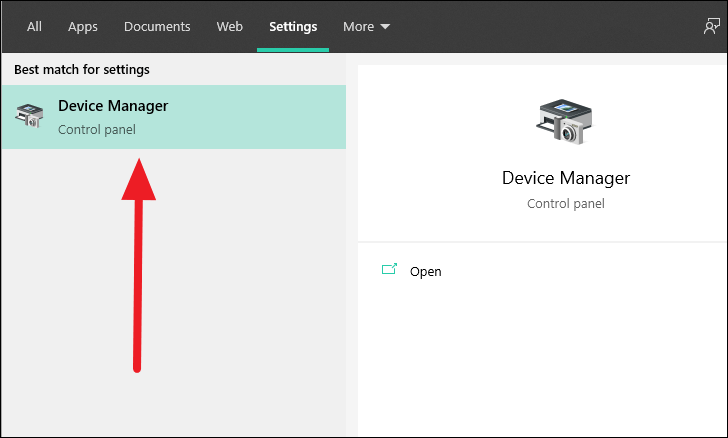 Searching for device manager