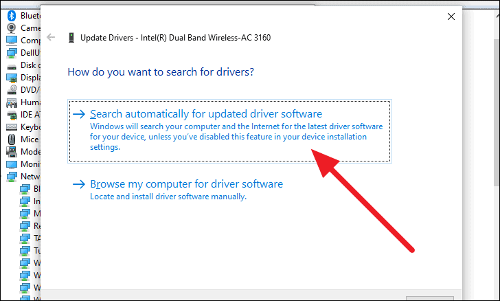 Automatically search for a new driver version