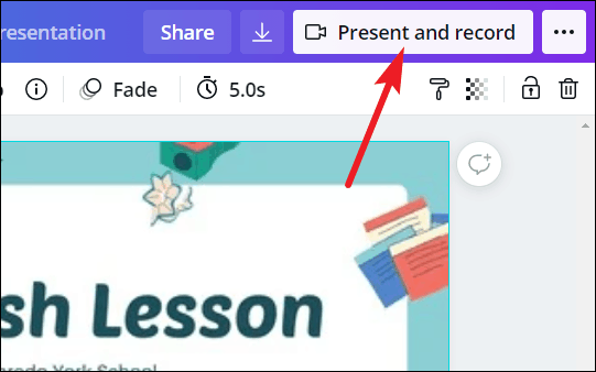 how to record a presentation on canva