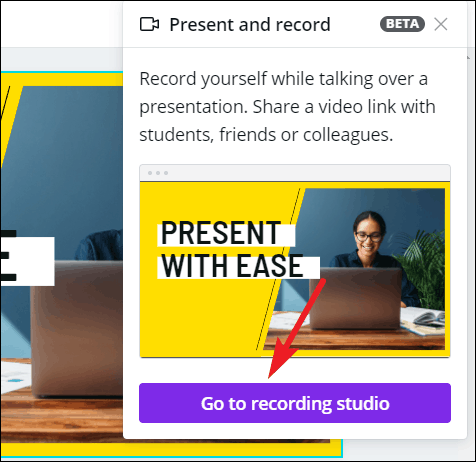 how to record a presentation on canva