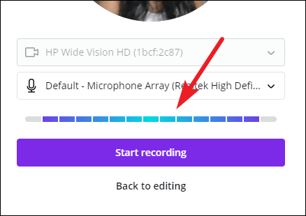 how to record a video presentation in canva