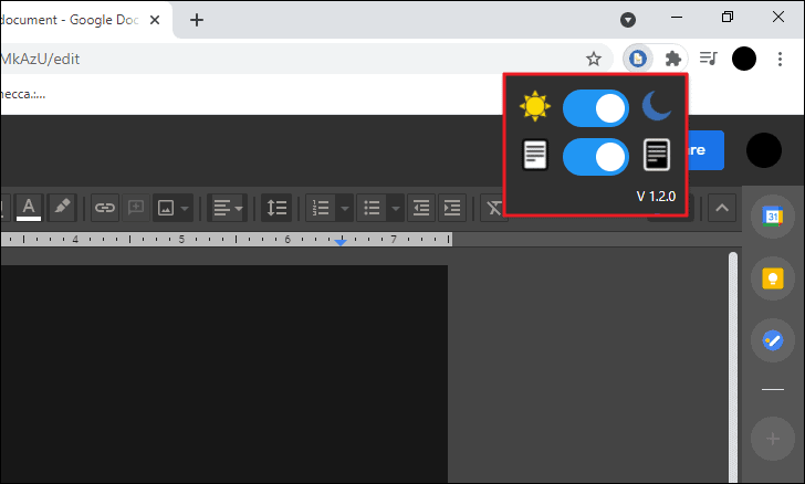 google docs dark mode safari extension