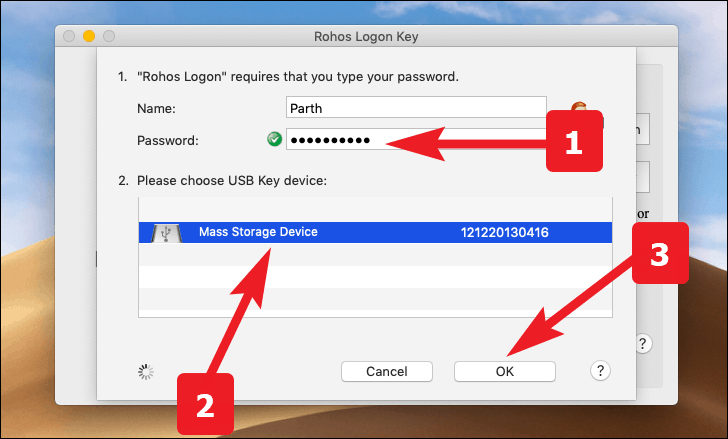 configure usb security key