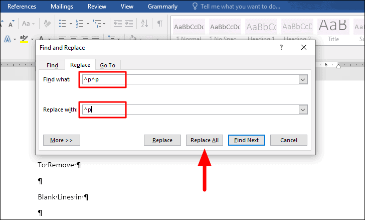 How To Remove Blank Lines In A Word Document