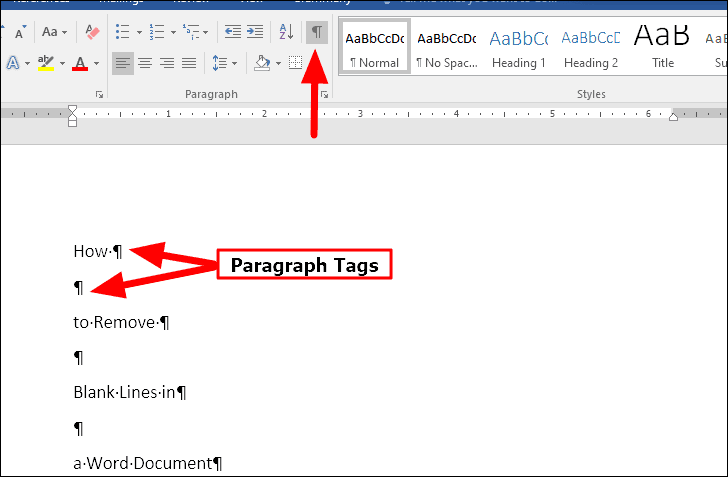 How To Remove Blank Lines In A Word Document