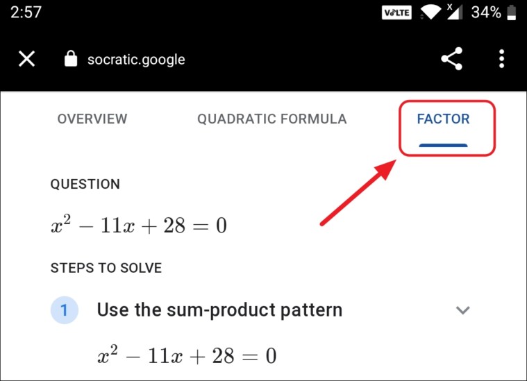 google lens homework solver