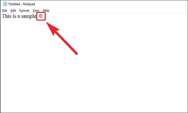 type the copyright symbol using alt code for windows