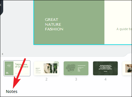 presentation notes canva