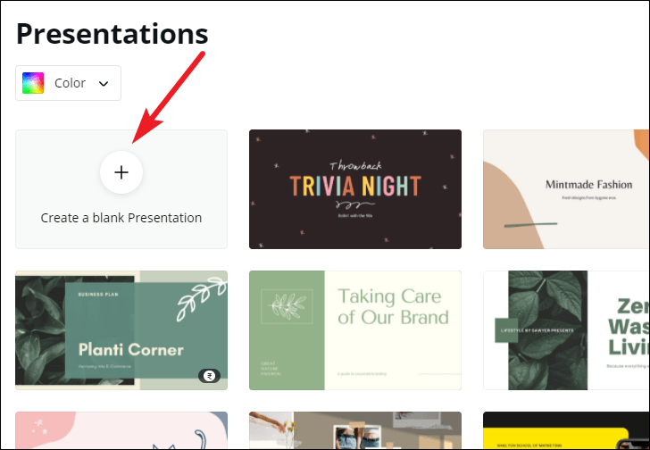 how to share presentation on canva