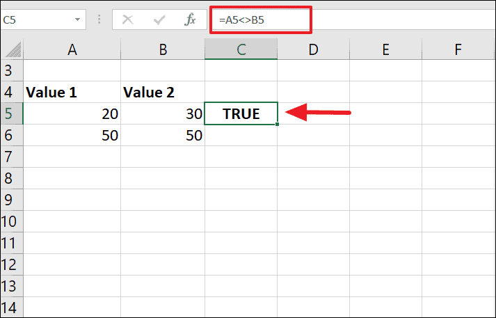How To Use Not Equal To In Excel