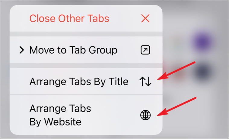 grouping tabs on safari