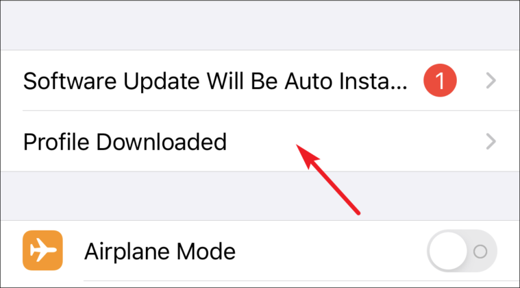 click on profile downloaded to install ios 15 beta profile