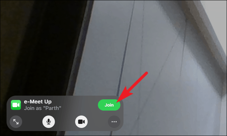 tap join to enter facetime call