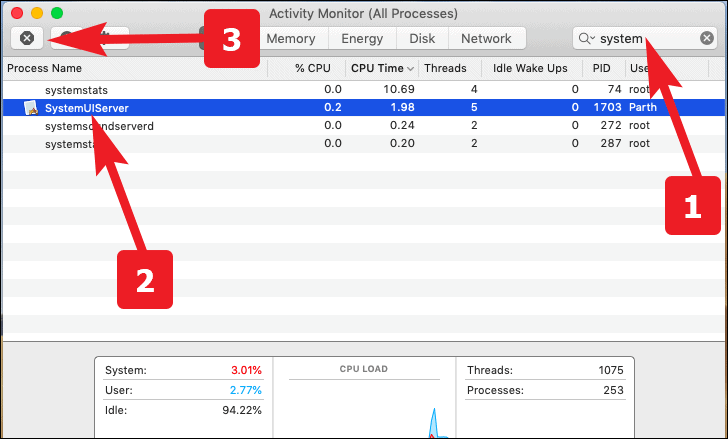 force quit the systemserver to resolve application menu bar not responding issue