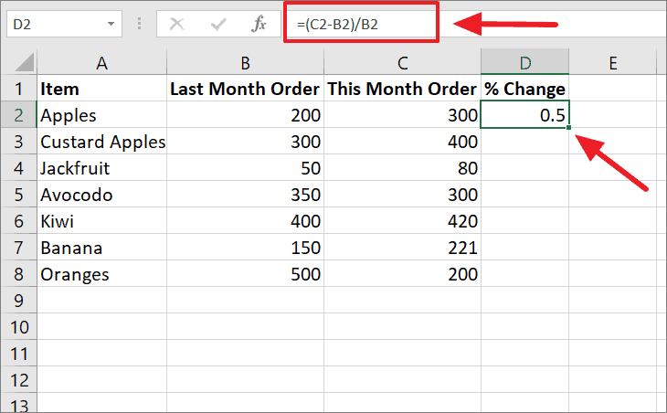 how-to-calculate-percent-change-in-excel-formula