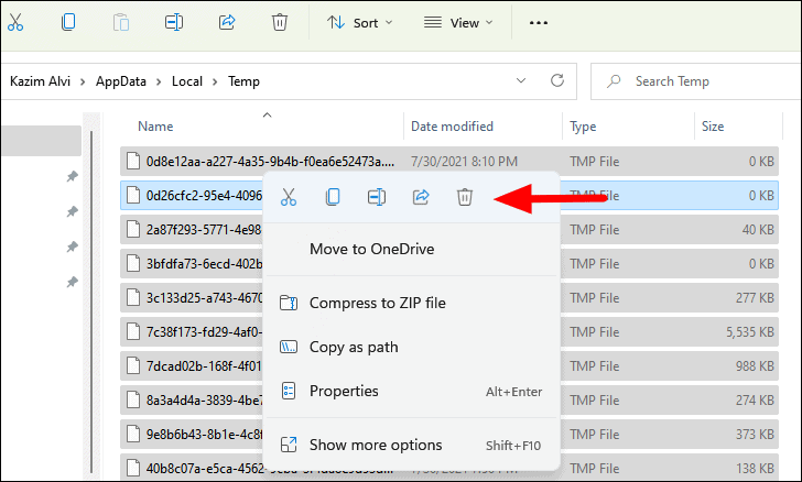 Use file cache. How to access Temp files.