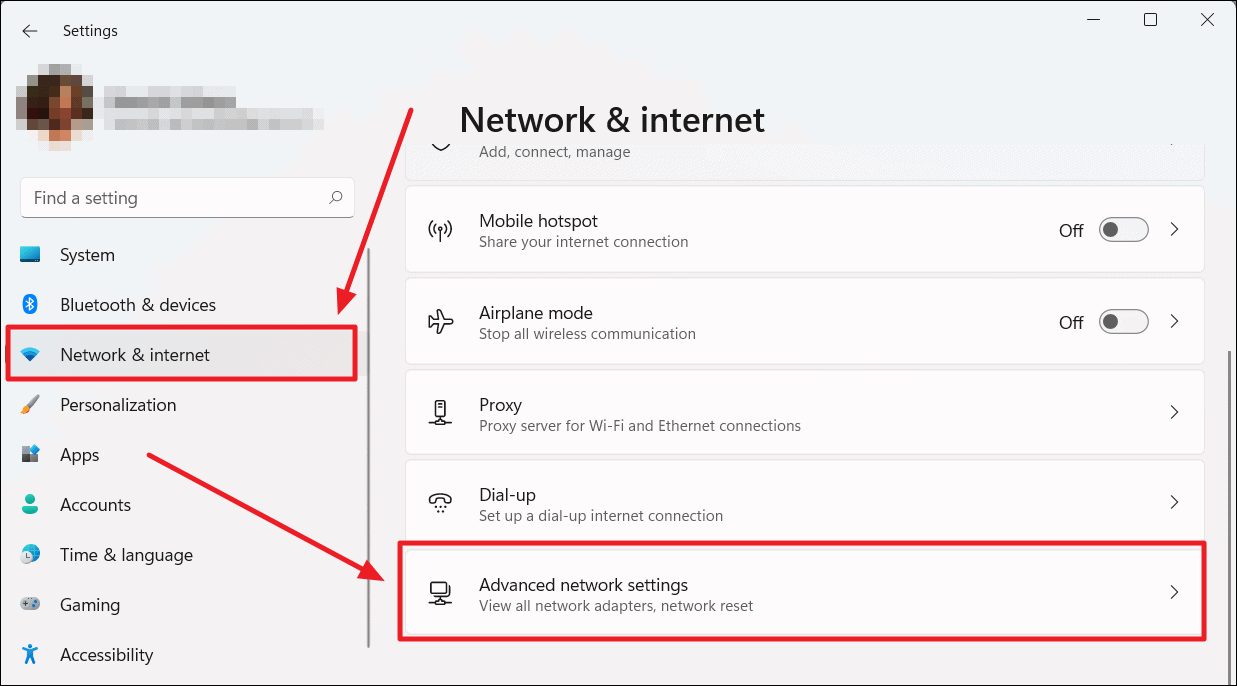 Set Network to Home Windows.