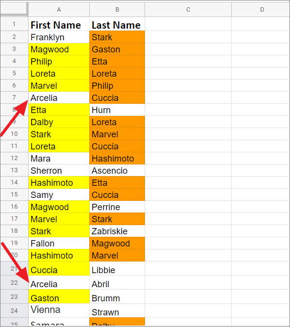 how-to-find-duplicates-between-two-columns-in-google-sheets