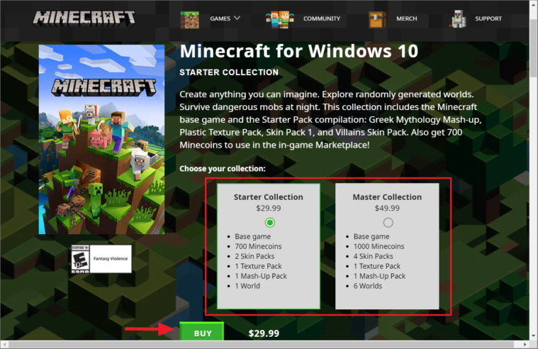 Buy Minecraft for Windows