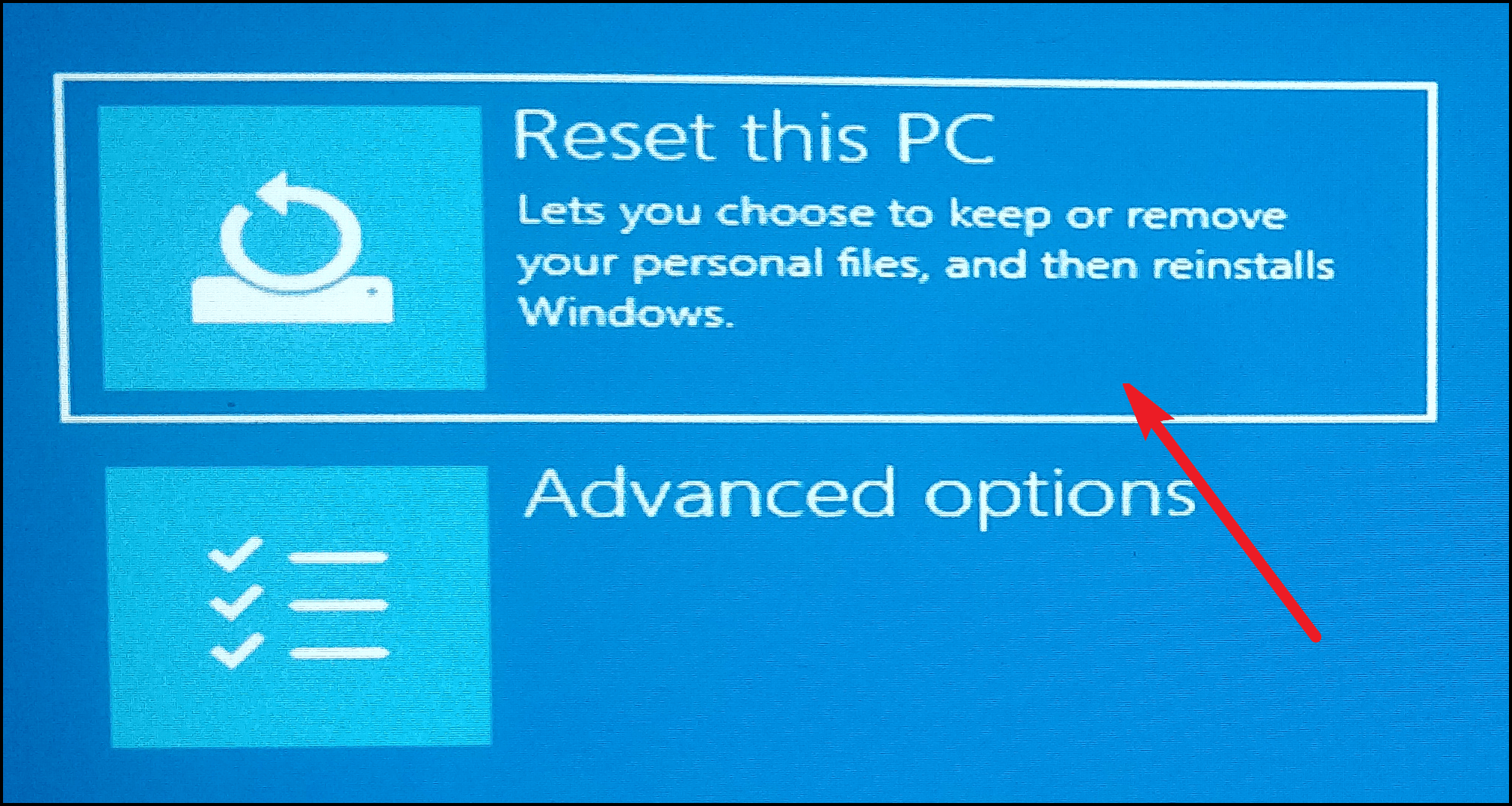 Reset this PC