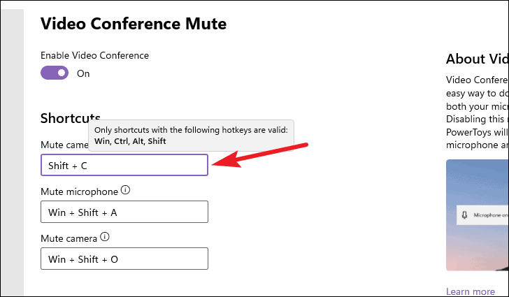 keyboard shortcut mute microphone windows 10