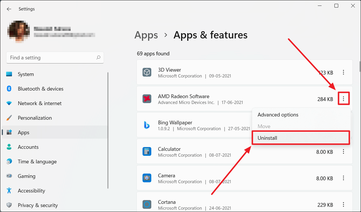 How to Uninstall Apps on Windows 11
