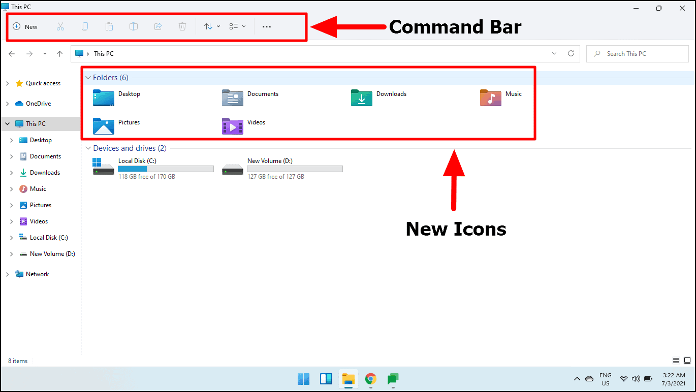 Command bar. Explorer Command Bar. COMMANDBAR Windows.