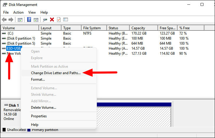 fix usb drive letter assignment