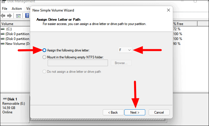 fix usb drive letter assignment